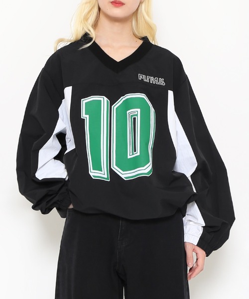 PUNYUS（プニュズ）の「ナンバリングユニフォーム（Tシャツ/カットソー・レディース・ブラック/ネイビー/ワインレッド/ピンク・3/4）」の2枚目の写真