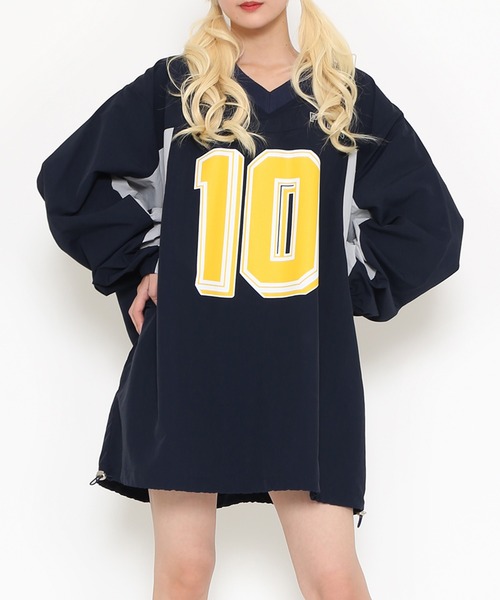 PUNYUS（プニュズ）の「ナンバリングユニフォーム（Tシャツ/カットソー・レディース・ブラック/ネイビー/ワインレッド/ピンク・3/4）」の7枚目の写真