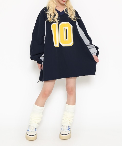 PUNYUS（プニュズ）の「ナンバリングユニフォーム（Tシャツ/カットソー・レディース・ブラック/ネイビー/ワインレッド/ピンク・3/4）」の8枚目の写真