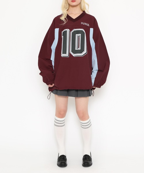 PUNYUS（プニュズ）の「ナンバリングユニフォーム（Tシャツ/カットソー・レディース・ブラック/ネイビー/ワインレッド/ピンク・3/4）」の11枚目の写真