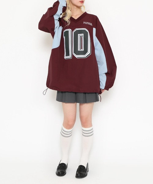 PUNYUS（プニュズ）の「ナンバリングユニフォーム（Tシャツ/カットソー・レディース・ブラック/ネイビー/ワインレッド/ピンク・3/4）」の13枚目の写真