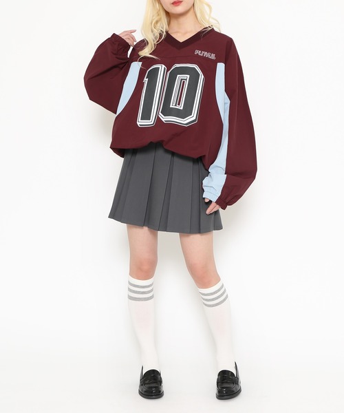 PUNYUS（プニュズ）の「ナンバリングユニフォーム（Tシャツ/カットソー・レディース・ブラック/ネイビー/ワインレッド/ピンク・3/4）」の17枚目の写真