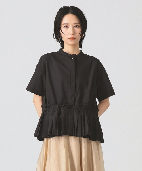 Ray BEAMS（レイビームス）の「プリーツ キリカエ バンドカラー シャツ（シャツ/ブラウス・レディース・ブラック/ホワイト/ライトブルー・ONE SIZE）」の13枚目の写真