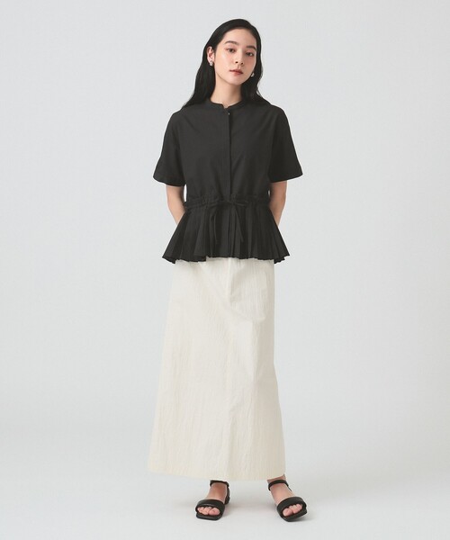 Ray BEAMS（レイビームス）の「プリーツ キリカエ バンドカラー シャツ（シャツ/ブラウス・レディース・ブラック/ホワイト/ライトブルー・ONE SIZE）」の15枚目の写真