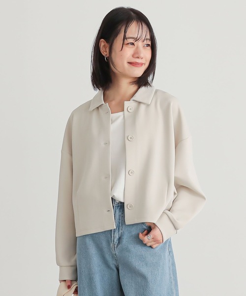 n'OrLABEL（ノアールレーベル）の「【機能素材】『ダンボールニットショートカーディガン』（カーディガン/ボレロ・レディース・ブラック/アイボリー/ブルー・2/1）」の8枚目の写真