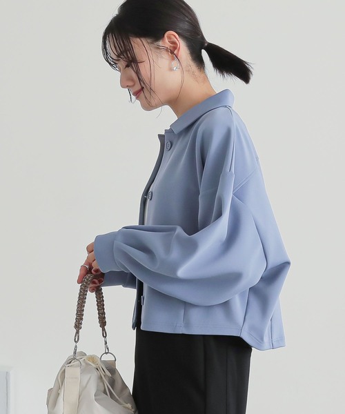 n'OrLABEL（ノアールレーベル）の「【機能素材】『ダンボールニットショートカーディガン』（カーディガン/ボレロ・レディース・ブラック/アイボリー/ブルー・2/1）」の15枚目の写真