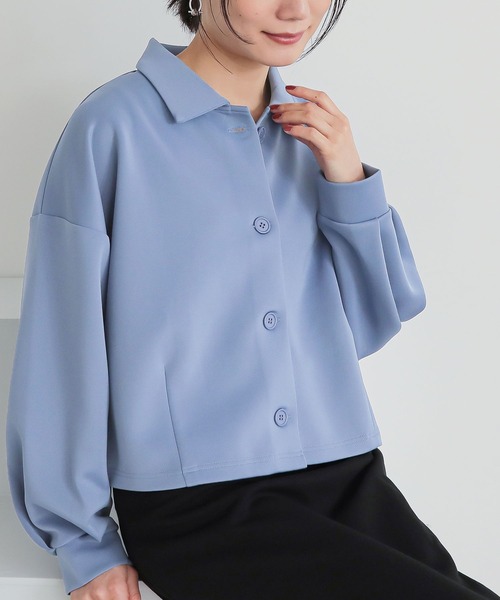 n'OrLABEL（ノアールレーベル）の「【機能素材】『ダンボールニットショートカーディガン』（カーディガン/ボレロ・レディース・ブラック/アイボリー/ブルー・2/1）」の19枚目の写真