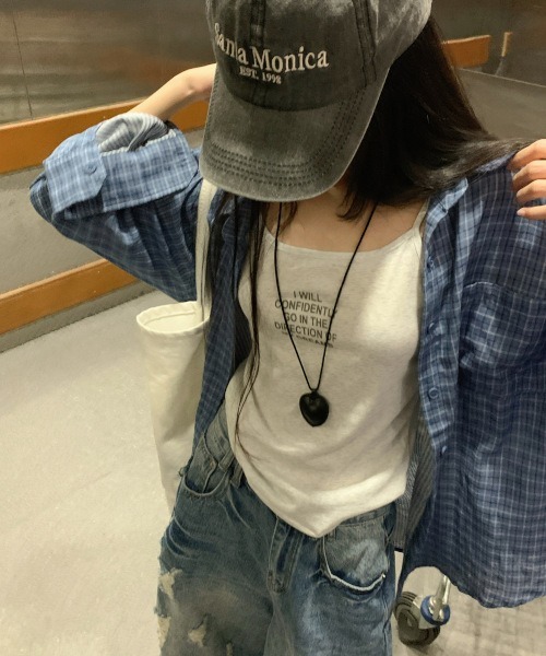 MASHIRO(マシロ)の「【MASHIRO】ブルーチェックゆるシャツ/裏地ボーダー(MA/EK95)(シャツ/ブラウス・レディース・ブルー・FREE)」の13枚目の写真