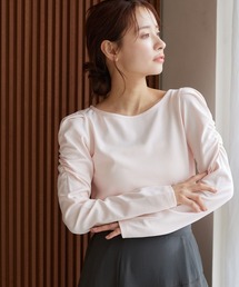 mysty woman | 【WEB限定】ギャザースリーブプルオーバー　326663(Tシャツ/カットソー)