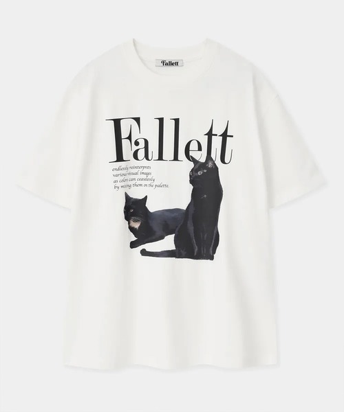.KOM(ドットコム)の「A'GEM/9 × .kom 『FALLETT/ファレット』 DEUX NERO SHORT SLEEVE/ネロショートスリーブ(Tシャツ/カットソー・レディース・ホワイト/チャコールグレー/ブラック・M)」の7枚目の写真