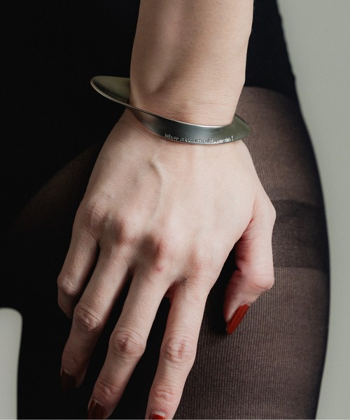 セール】Letterring Leaf Plate Bangle（バングル/リストバンド