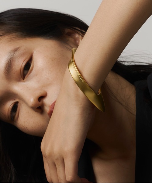 セール】Letterring Leaf Plate Bangle（バングル/リストバンド