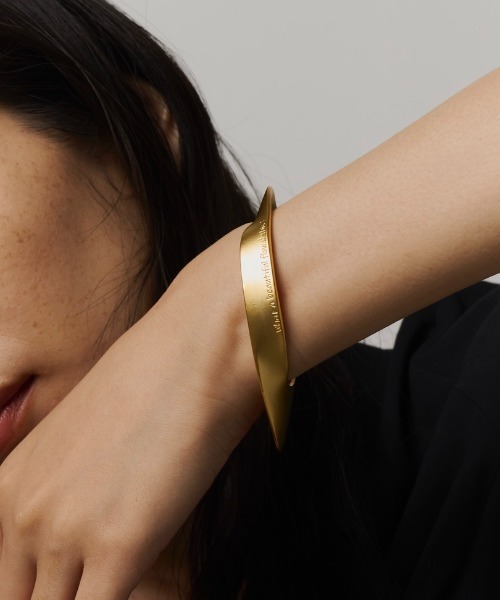 セール】Letterring Leaf Plate Bangle（バングル/リストバンド