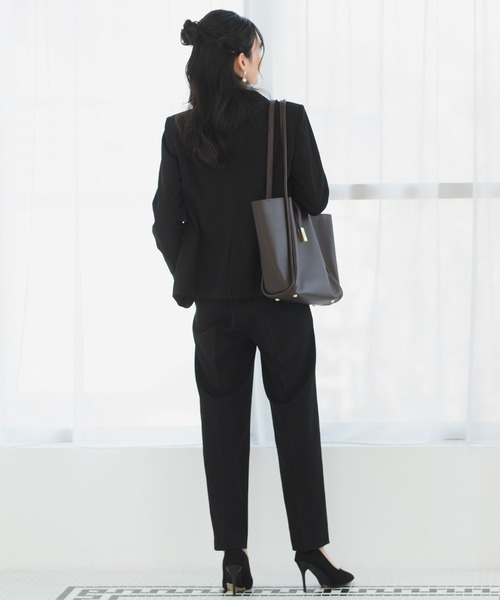 オフィスカジュアル/洗える/防シワ/UV/花粉防止】シンプルテーラード