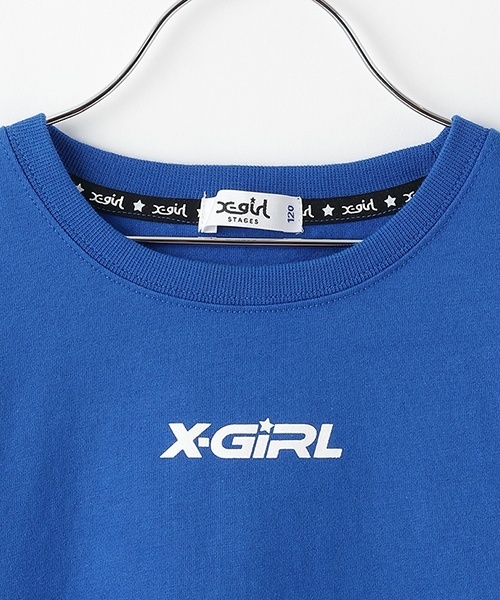 X-girl Stages（エックスガールステージス）の「カラフルロゴメッシュ切替半袖Tシャツ（Tシャツ/カットソー・キッズ・ブルー/オフホワイト/ブラック・110cm/120cm/130cm/140cm/90cm/100cm/80ｃｍ）」の10枚目の写真