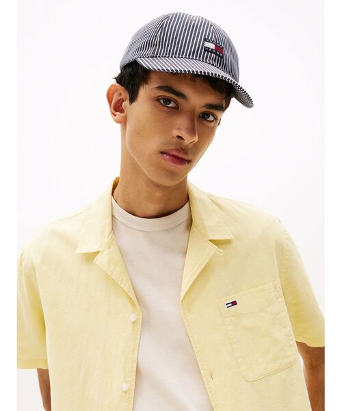 tommy jeans（トミー ジーンズ）の「ヘリテージストライプキャップ（キャップ・メンズ・ホワイト・FREE）」の4枚目の写真