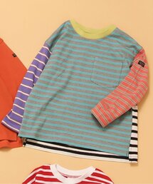 BREEZE | 【WEB限定】無地ボーダー長袖Tシャツ_ジュニア対応(Tシャツ/カットソー)