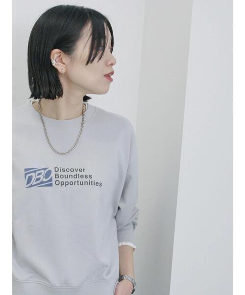 Samansa Mos2 blue（サマンサモスモスブルー）の「ミニ裏毛アソートプリントプルオーバー（ニット/セーター・レディース・グレー/チャコールグレー/ブルー/オフホワイト/イエロー・F）」の3枚目の写真