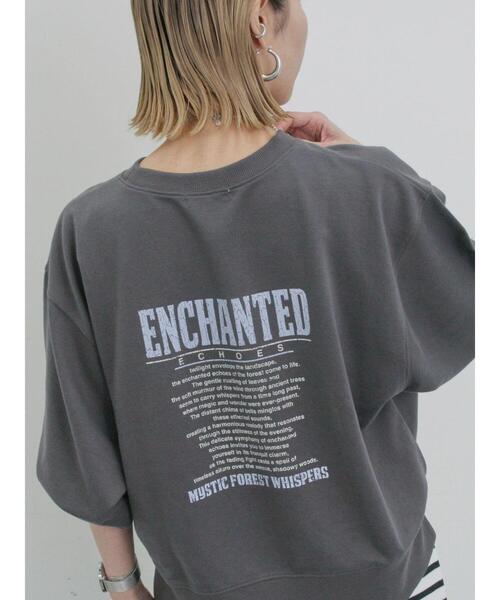 Samansa Mos2 blue（サマンサモスモスブルー）の「ミニ裏毛アソートプリントプルオーバー（ニット/セーター・レディース・グレー/チャコールグレー/ブルー/オフホワイト/イエロー・F）」の2枚目の写真