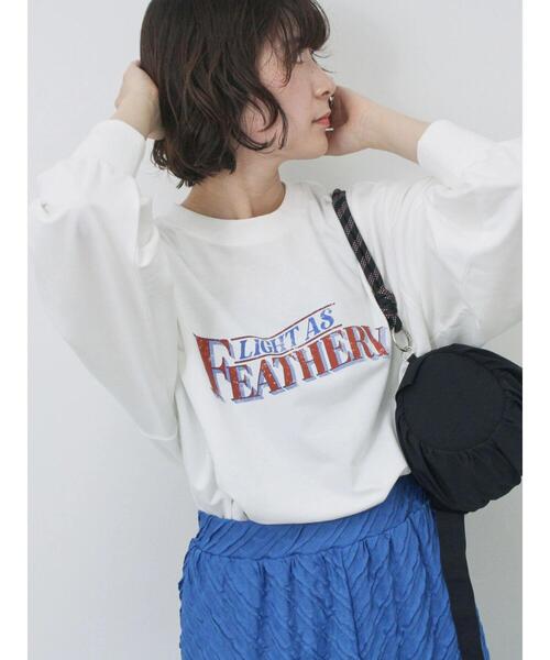 Samansa Mos2 blue（サマンサモスモスブルー）の「ミニ裏毛アソートプリントプルオーバー（ニット/セーター・レディース・グレー/チャコールグレー/ブルー/オフホワイト/イエロー・F）」の7枚目の写真