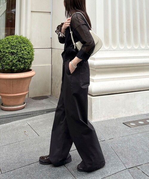 fredy emue（フレディエミュ）の「リネン混配色シアーカーディガン（カーディガン/ボレロ・レディース・グレー/オフホワイト/ブラック/ベビーピンク・38）」の8枚目の写真