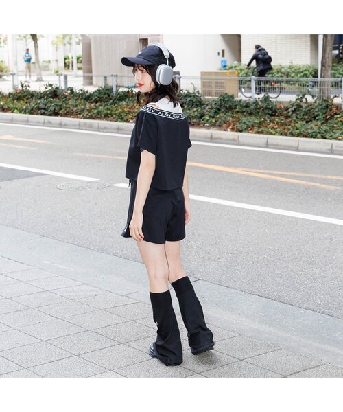 algy(アルジー)の「【AC半袖TIVE/セットアップ】ドッキング半袖T_ 吸水速乾(Tシャツ/カットソー・キッズ・オフホワイト/サックスブルー/ブラック・SMALL/MEDIUM/X-SMALL/XX-SMALL)」の5枚目の写真