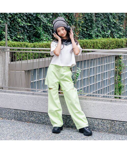 algy(アルジー)の「【AC半袖TIVE/セットアップ】ドッキング半袖T_ 吸水速乾(Tシャツ/カットソー・キッズ・オフホワイト/サックスブルー/ブラック・SMALL/MEDIUM/X-SMALL/XX-SMALL)」の6枚目の写真