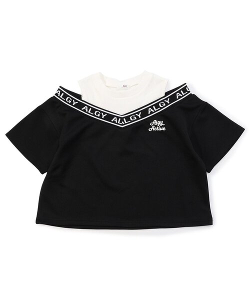 algy(アルジー)の「【AC半袖TIVE/セットアップ】ドッキング半袖T_ 吸水速乾(Tシャツ/カットソー・キッズ・オフホワイト/サックスブルー/ブラック・SMALL/MEDIUM/X-SMALL/XX-SMALL)」の9枚目の写真