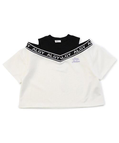 algy(アルジー)の「【AC半袖TIVE/セットアップ】ドッキング半袖T_ 吸水速乾(Tシャツ/カットソー・キッズ・オフホワイト/サックスブルー/ブラック・SMALL/MEDIUM/X-SMALL/XX-SMALL)」の11枚目の写真