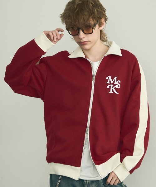 Shoowtime(ショウタイム)の「Line double zip oversize track jacket / ラインダブルジップオーバーサイズトラックジャケット(その他アウター・メンズ・バーガンディー/オフホワイト/ブラック系・LARGE/X-LARGE/MEDIUM)」の3枚目の写真