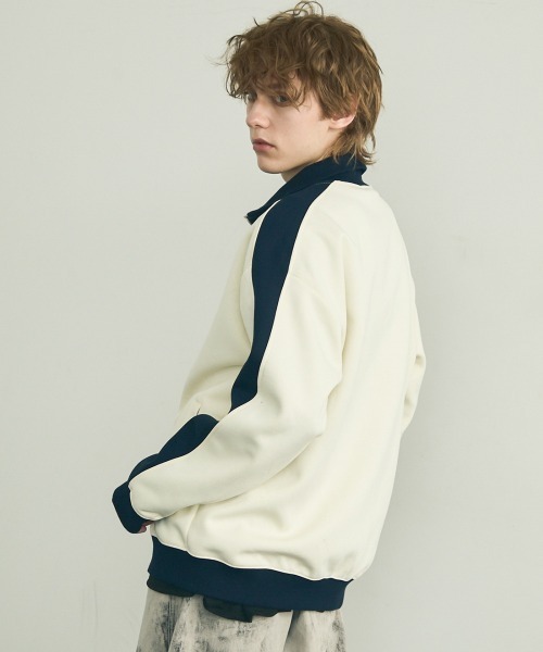 Shoowtime(ショウタイム)の「Line double zip oversize track jacket / ラインダブルジップオーバーサイズトラックジャケット(その他アウター・メンズ・バーガンディー/オフホワイト/ブラック系・LARGE/X-LARGE/MEDIUM)」の10枚目の写真