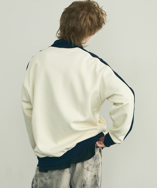 Shoowtime(ショウタイム)の「Line double zip oversize track jacket / ラインダブルジップオーバーサイズトラックジャケット(その他アウター・メンズ・バーガンディー/オフホワイト/ブラック系・LARGE/X-LARGE/MEDIUM)」の11枚目の写真