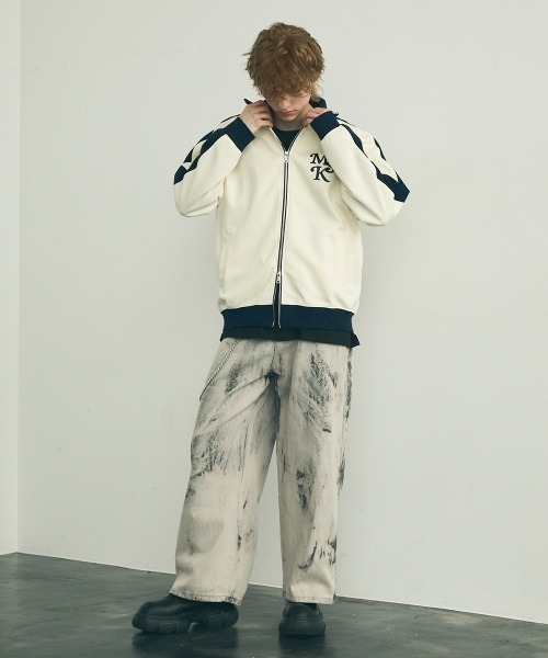 Shoowtime(ショウタイム)の「Line double zip oversize track jacket / ラインダブルジップオーバーサイズトラックジャケット(その他アウター・メンズ・バーガンディー/オフホワイト/ブラック系・LARGE/X-LARGE/MEDIUM)」の15枚目の写真