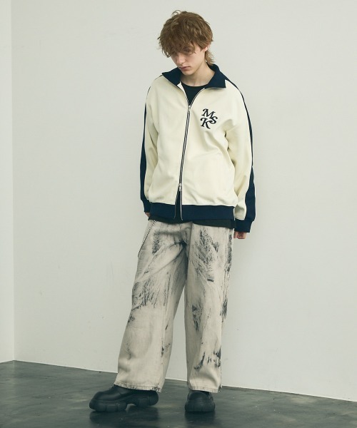 Shoowtime(ショウタイム)の「Line double zip oversize track jacket / ラインダブルジップオーバーサイズトラックジャケット(その他アウター・メンズ・バーガンディー/オフホワイト/ブラック系・LARGE/X-LARGE/MEDIUM)」の16枚目の写真