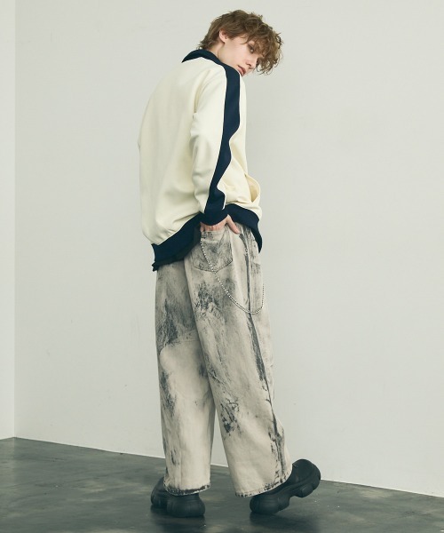 Shoowtime(ショウタイム)の「Line double zip oversize track jacket / ラインダブルジップオーバーサイズトラックジャケット(その他アウター・メンズ・バーガンディー/オフホワイト/ブラック系・LARGE/X-LARGE/MEDIUM)」の20枚目の写真