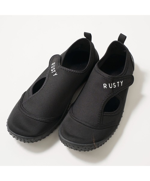RUSTY（ラスティ）の「RUSTY ラスティ ブランド ロゴ 軽量 水陸両用 アウトドア アクアシューズ マリンシューズ（サンダル・レディース・ライトブルー/ブラック/ピンク/ベージュ・L/M）」の2枚目の写真