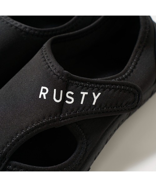 RUSTY（ラスティ）の「RUSTY ラスティ ブランド ロゴ 軽量 水陸両用 アウトドア アクアシューズ マリンシューズ（サンダル・レディース・ライトブルー/ブラック/ピンク/ベージュ・L/M）」の13枚目の写真