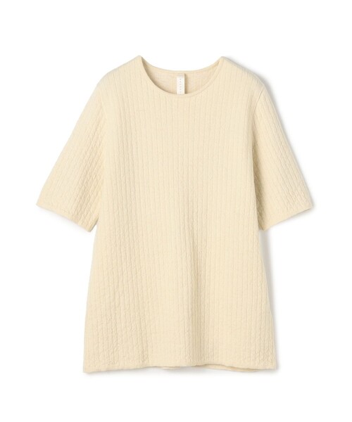 【トゥモローランド】ニット　春　ホワイト　アイボリー セール】Lauren Manoogian ラインキルトTシャツ（ニット