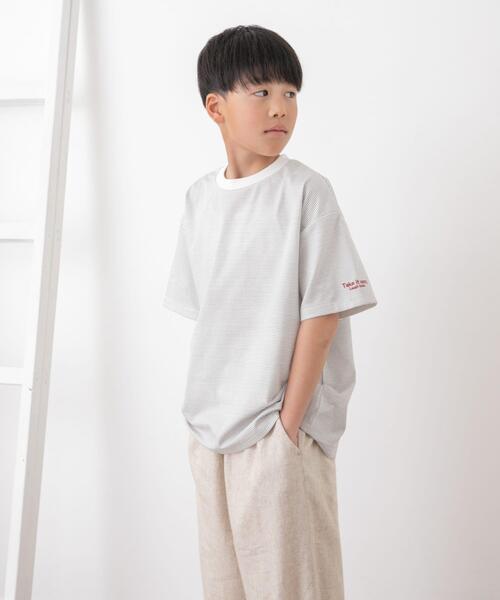 URBAN RESEARCH DOORS(アーバンリサーチドアーズ)の「『吸水速乾/接触冷感/イージーケア』『親子リンク』クイックドライショートスリーブTシャツ(KIDS)(Tシャツ/カットソー・キッズ・ホワイト系その他/ブルー/ブラック系その他・150/135/120/105)」の7枚目の写真