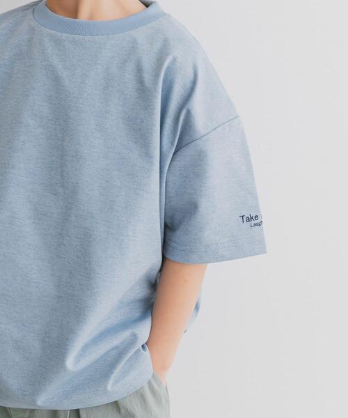 URBAN RESEARCH DOORS(アーバンリサーチドアーズ)の「『吸水速乾/接触冷感/イージーケア』『親子リンク』クイックドライショートスリーブTシャツ(KIDS)(Tシャツ/カットソー・キッズ・ホワイト系その他/ブルー/ブラック系その他・150/135/120/105)」の14枚目の写真