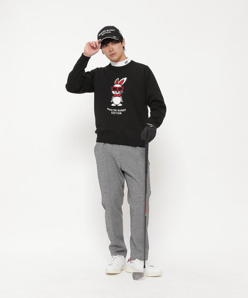 MASTER BUNNY EDITION(マスターバニーエディション)の「【MASTER BUNNY EDITION】【SWAGGY BUNNY】天竺 クルーネックニットプルオーバー(ニット/セーター・メンズ・ホワイト/ブラック・LARGE/X-LARGE/XX-LARGE)」の5枚目の写真