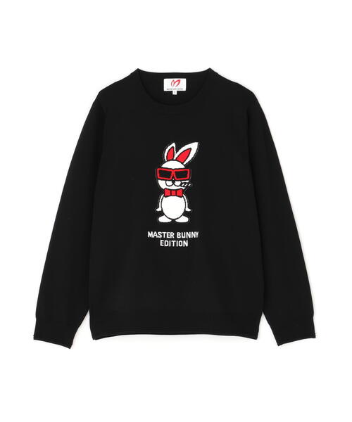 MASTER BUNNY EDITION(マスターバニーエディション)の「【MASTER BUNNY EDITION】【SWAGGY BUNNY】天竺 クルーネックニットプルオーバー(ニット/セーター・メンズ・ホワイト/ブラック・LARGE/X-LARGE/XX-LARGE)」の13枚目の写真