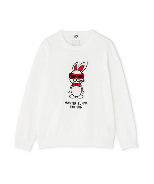 MASTER BUNNY EDITION(マスターバニーエディション)の「【MASTER BUNNY EDITION】【SWAGGY BUNNY】天竺 クルーネックニットプルオーバー(ニット/セーター・メンズ・ホワイト/ブラック・LARGE/X-LARGE/XX-LARGE)」の16枚目の写真
