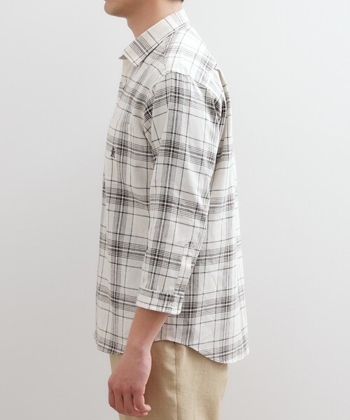 TAKEO KIKUCHI（タケオキクチ）の「【LIMITED】リネンブレンド 7分袖シャツ（シャツ/ブラウス・メンズ・ホワイト/ベージュ系その他4/ブラック・01/02/03/04/05）」の13枚目の写真