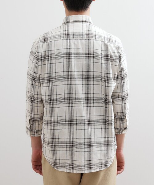 TAKEO KIKUCHI（タケオキクチ）の「【LIMITED】リネンブレンド 7分袖シャツ（シャツ/ブラウス・メンズ・ホワイト/ベージュ系その他4/ブラック・01/02/03/04/05）」の14枚目の写真