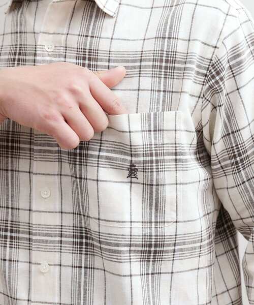 TAKEO KIKUCHI（タケオキクチ）の「【LIMITED】リネンブレンド 7分袖シャツ（シャツ/ブラウス・メンズ・ホワイト/ベージュ系その他4/ブラック・01/02/03/04/05）」の16枚目の写真