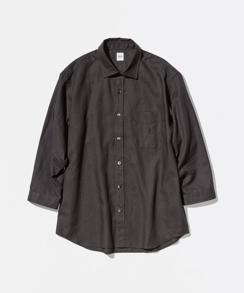 TAKEO KIKUCHI（タケオキクチ）の「【LIMITED】リネンブレンド 7分袖シャツ（シャツ/ブラウス・メンズ・ホワイト/ベージュ系その他4/ブラック・01/02/03/04/05）」の2枚目の写真