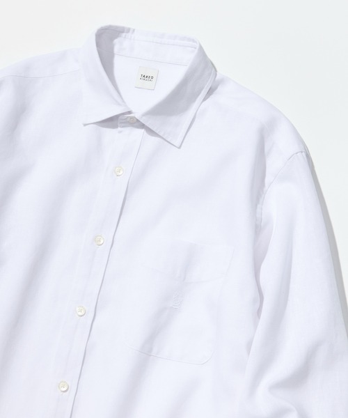 TAKEO KIKUCHI（タケオキクチ）の「【LIMITED】リネンブレンド 7分袖シャツ（シャツ/ブラウス・メンズ・ホワイト/ベージュ系その他4/ブラック・01/02/03/04/05）」の5枚目の写真