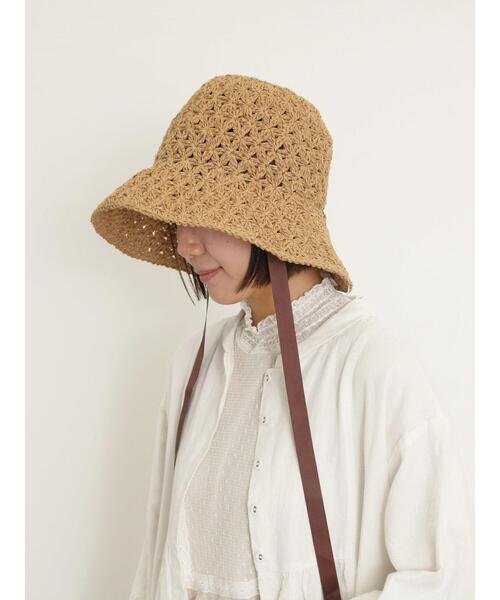 Samansa Mos2（サマンサ モスモス）の「【消臭効果】レトロフラワーハット（ハット・レディース・ブラウン/ブルー・F）」の4枚目の写真