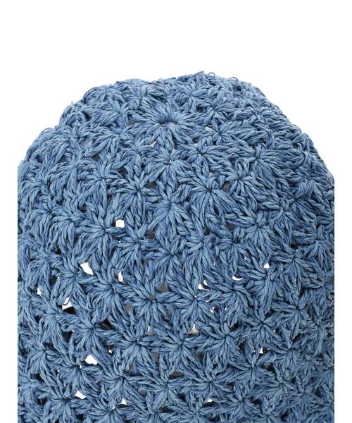 Samansa Mos2（サマンサ モスモス）の「【消臭効果】レトロフラワーハット（ハット・レディース・ブラウン/ブルー・F）」の12枚目の写真